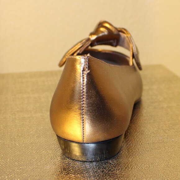 Bernardo - Leather Emersyn Dress Flats - Bronze Metallic Leather - Picture 3 of 8